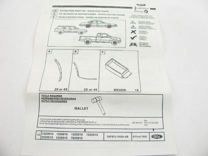 SET - OEM Ford YL8Z-7820910-AA STAINLESS STEEL Door Edge Gaurds For 01-06 Escape