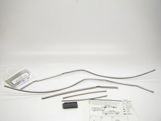 NEW - OEM Ford Stainless Steel Door Edge Guard Kit For 2000-04 Ford Focus SEDAN