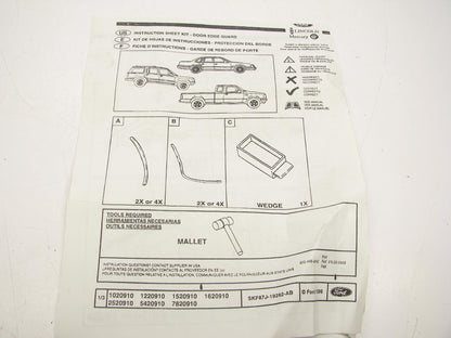 NEW - OEM Ford Stainless Steel Door Edge Guard Kit For 2000-04 Ford Focus SEDAN