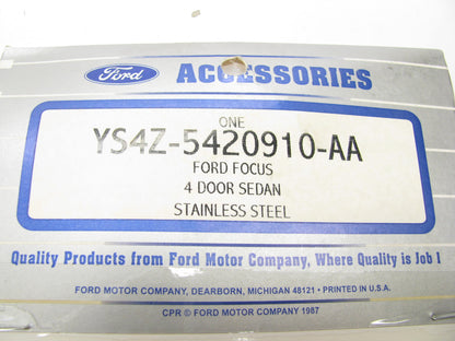 NEW - OEM Ford Stainless Steel Door Edge Guard Kit For 2000-04 Ford Focus SEDAN