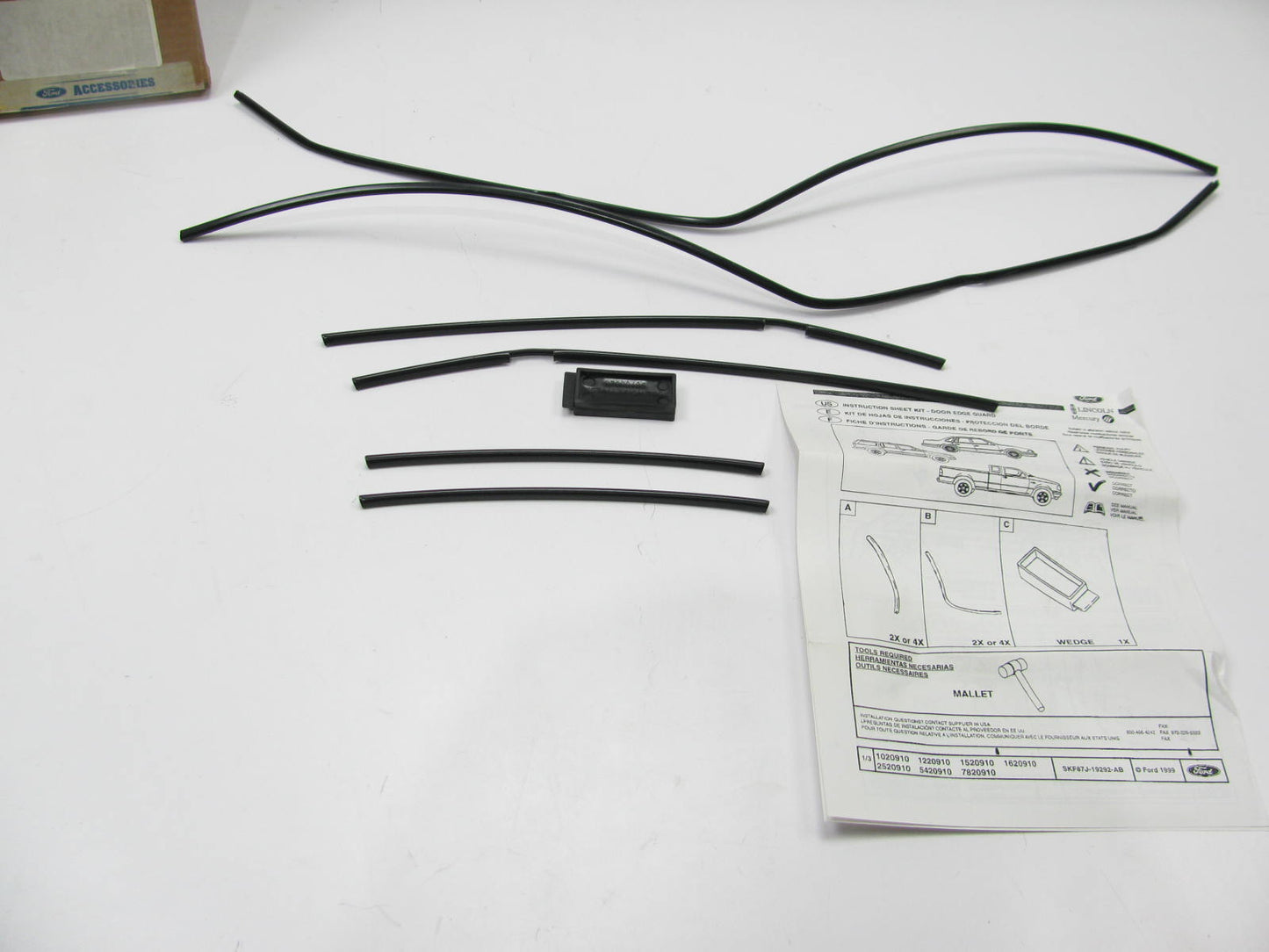 OEM Ford Matte Black 4pc Door Edge Guard Kit YS4Z5420910BA For 00-04 Focus Sedan