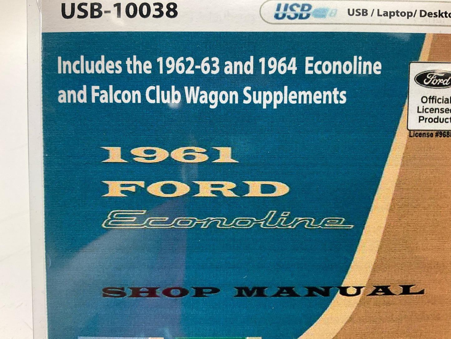 Forel USB-10038 Shop Manual - 1961 Ford Econoline, Comes On USB Drive