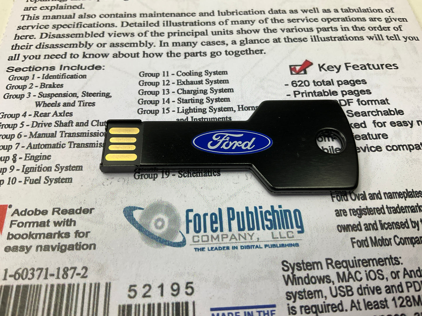 Forel 1968 Ford Bronco 1969 Econoline And Club Wagon Shop Manual On USB Drive