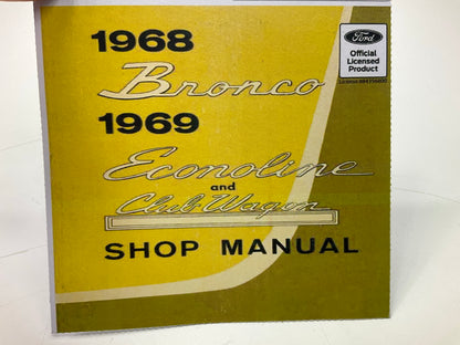 Forel 1968 Ford Bronco 1969 Econoline And Club Wagon Shop Manual On USB Drive