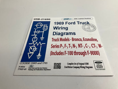 1969 Ford Truck USB Wiring Diagrams (Bronco, Econoline, F-100 F-150 F-250 F-350)