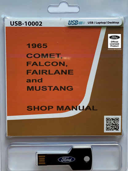 1965 Comet, Falcon, Fairlane, Mustang Shop Manual (USB) USB10002