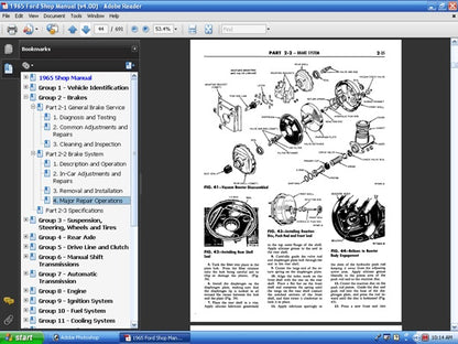 1965 Comet, Falcon, Fairlane, Mustang Shop Manual (USB) USB10002