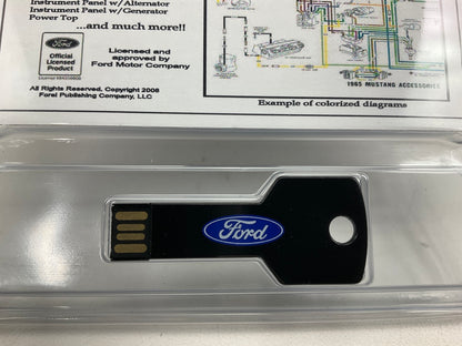 1965 Colorized Mustang Wiring And Vacuum Diagrams Manual (USB) USB10015