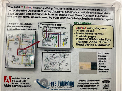 1965 Colorized Mustang Wiring And Vacuum Diagrams Manual (USB) USB10015