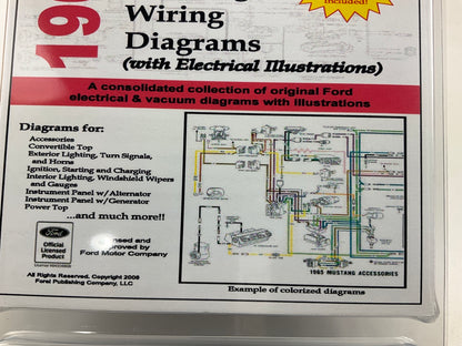 1965 Colorized Mustang Wiring And Vacuum Diagrams Manual (USB) USB10015