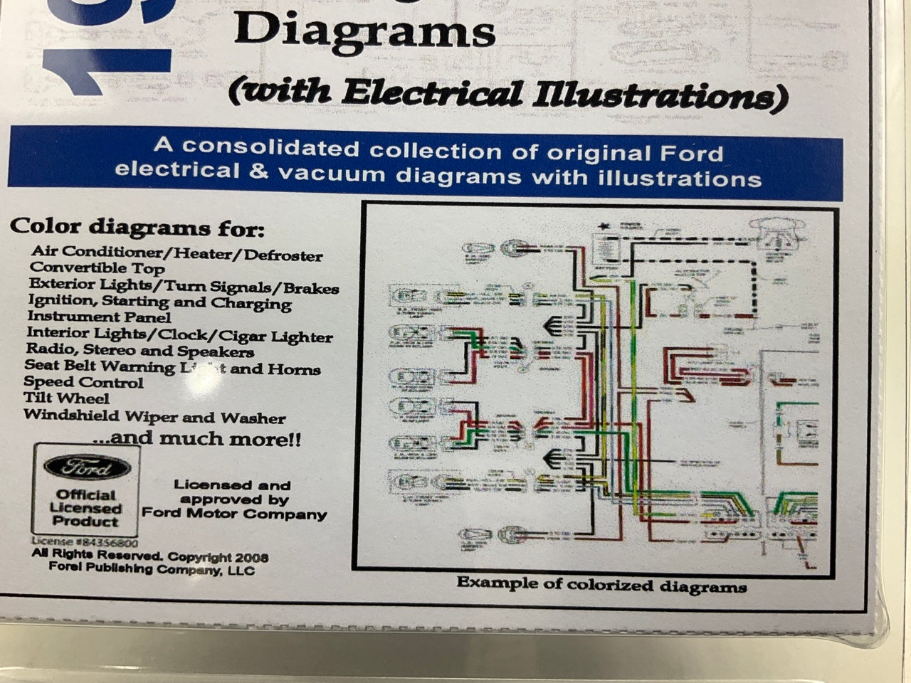 1969 Colorized Mustang Wiring And Vacuum Diagrams Manual (USB) USB10019