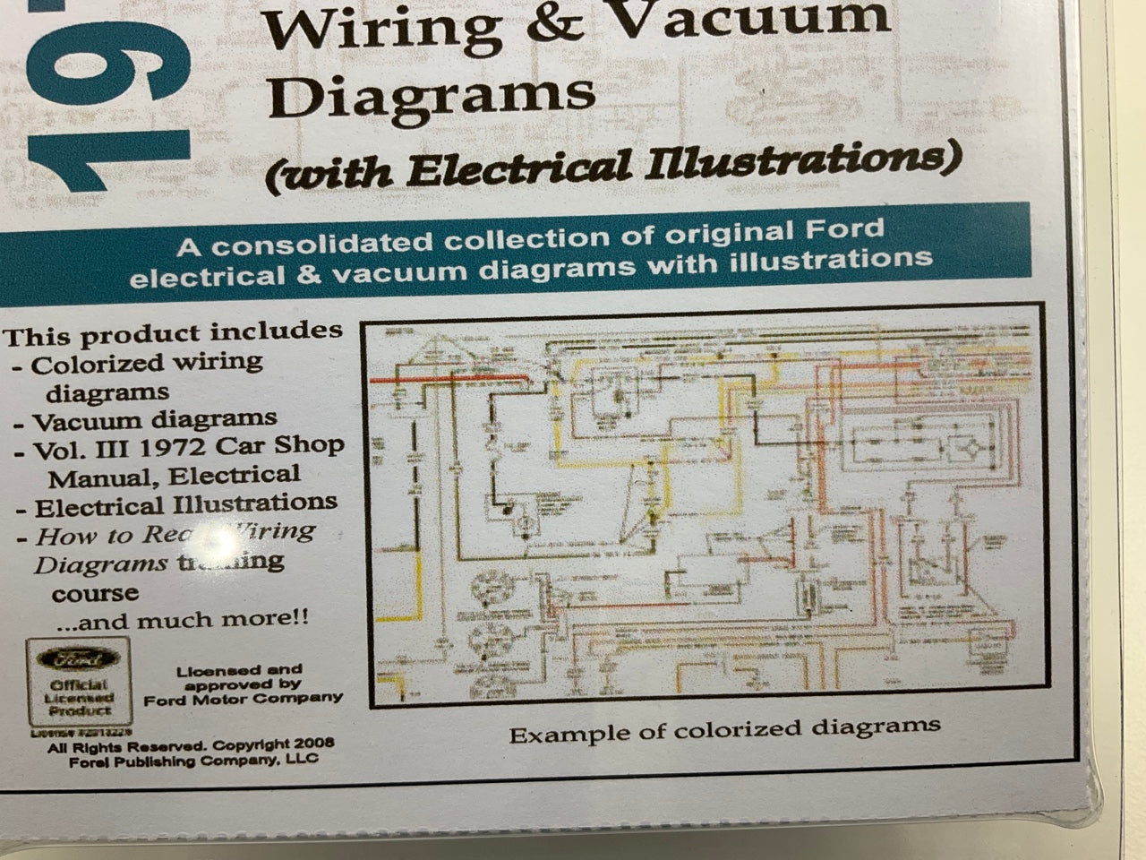 1972 Colorized Mustang Wiring And Vacuum Diagrams Manual (USB) USB10022