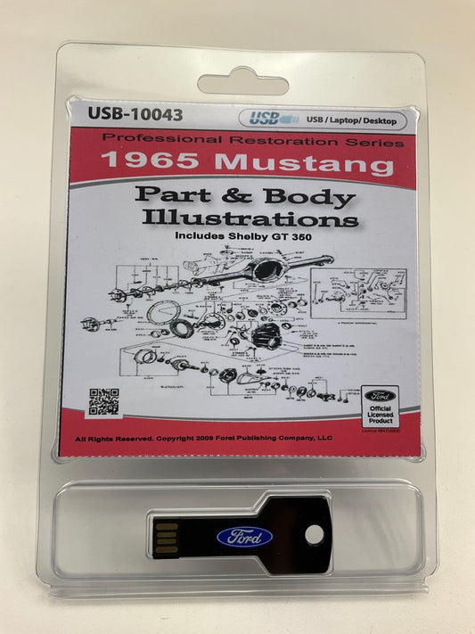 1965 Mustang Part And Body Illustrations Manual (USB) USB10043