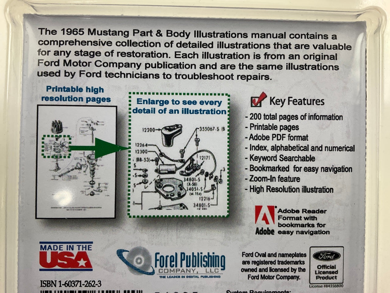 1965 Mustang Part And Body Illustrations Manual (USB) USB10043