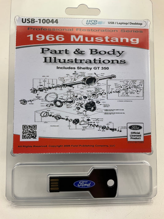 1966 Mustang Part And Body Illustrations Manual (USB) USB10044