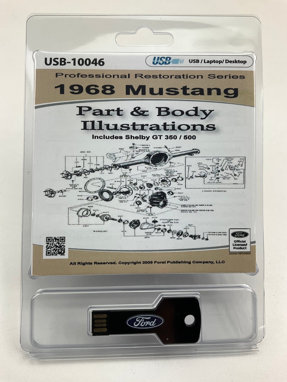 1968 Mustang Part And Body Illustrations Manual (USB) USB10046