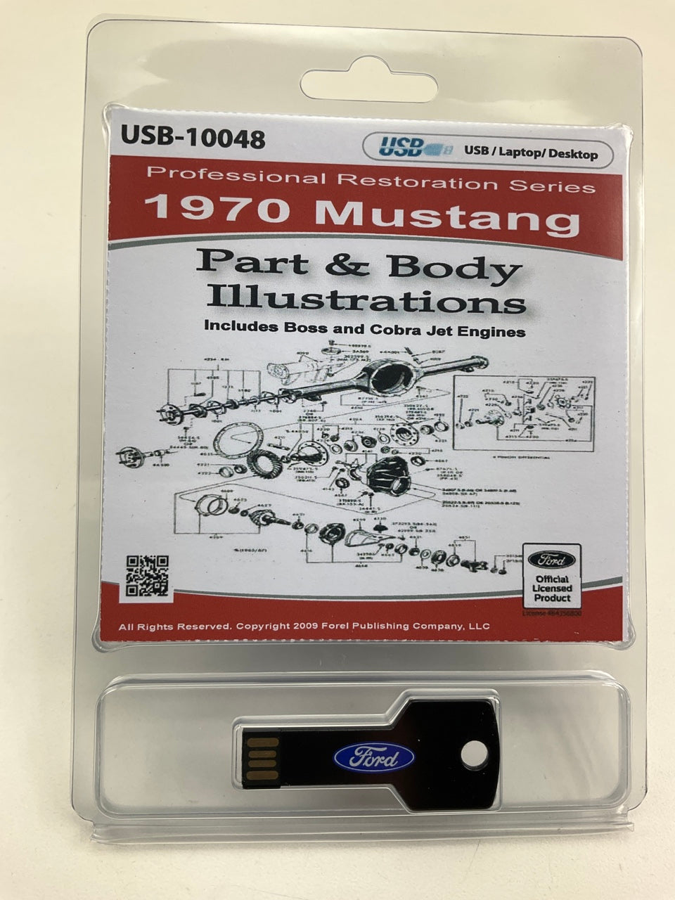 1970 Mustang Part And Body Illustrations Manual (USB) USB10048