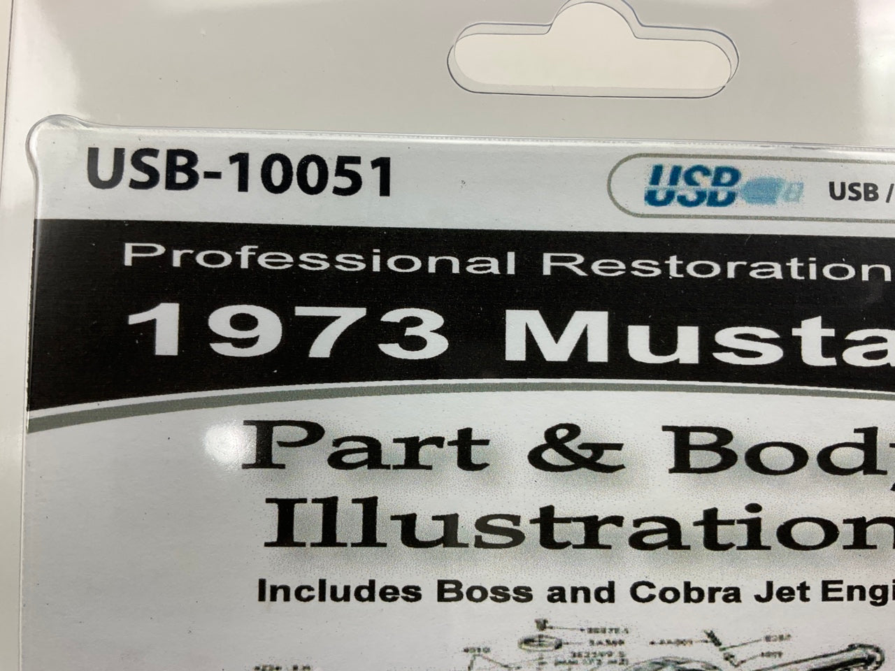 1973 Mustang Part And Body Illustrations Manual (USB) USB10051