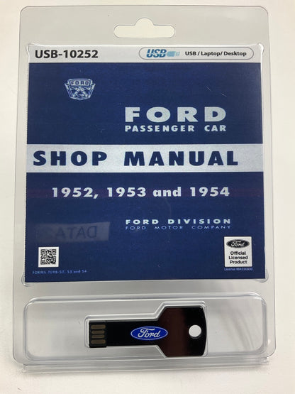 1952, 1953, And 1954 Ford Passenger Car Shop Manual (USB) USB10252