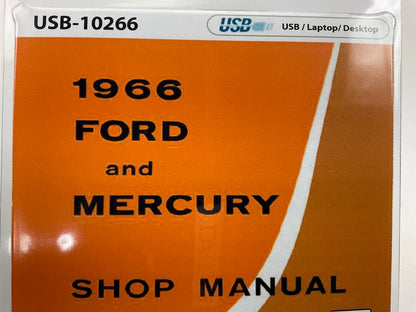 1966 Ford And Mercury Shop Manual (USB) USB10266