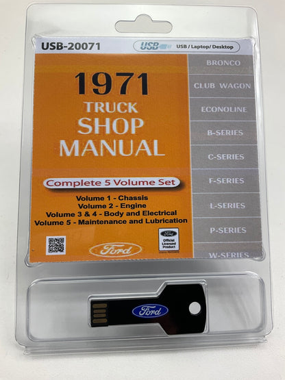 1971 Ford Truck Shop Manual (USB) USB20071