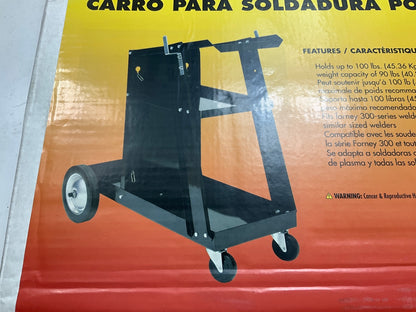 Forney 332 Portable Welding Cart, 3-Shelves With Cylinder Rack