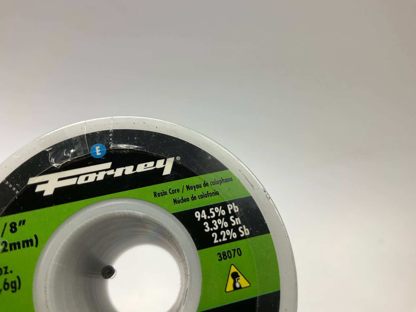 Forney 38070 Solder, Electrical Repair, Rosin Core, 1/8 In, 16 Ounce