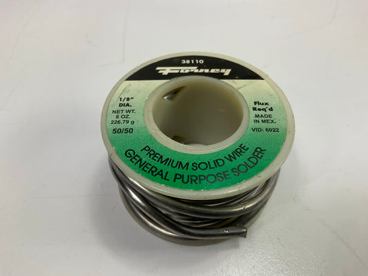 Forney 38110 Solder, General Purpose Repair, Solid Core, 1/8 In, 8 Ounce