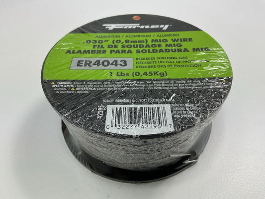 Forney 42295 ER4043 Aluminum Mig Welding Wire .030'' AWS A5.10 Wire Spool 1 Lb