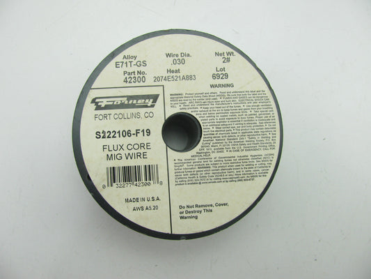 Forney 42300 E71T-GS Steel Flux Core Welding Wire, .030'' 2.00 Lb