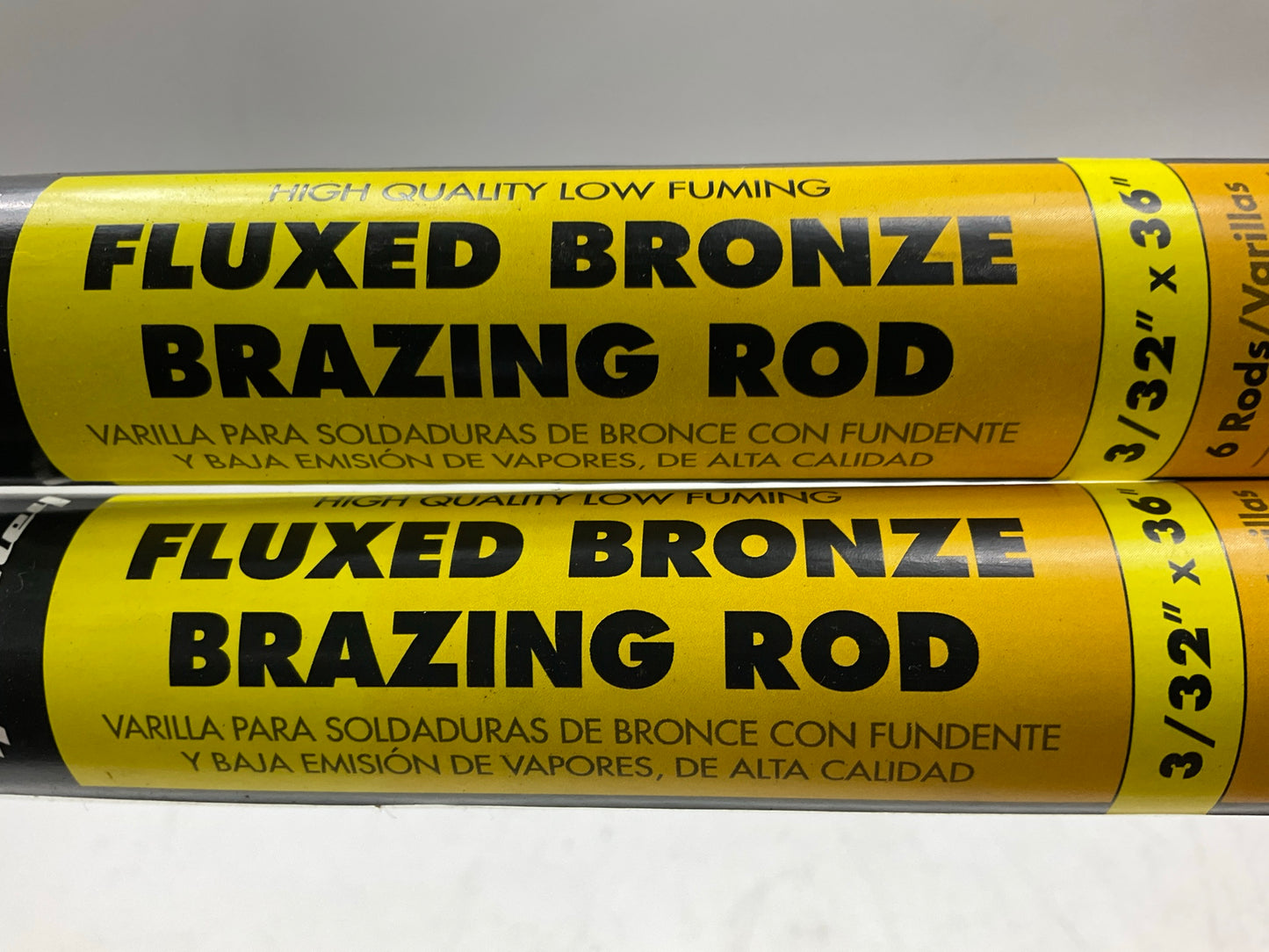 36 Pcs - Forney 48492 Fluxed Bronze Brazing Rod 3/32 X 36'' - 6 Packs Of 6 Each