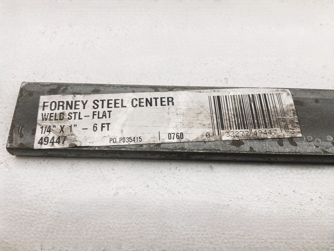 (4) Forney 49447 1/4'' X 1'' X 6 Feet Mild Steel Flat Stock, A36 Mild Carbon Steel