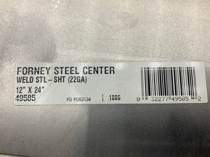 Forney 49585 Sheet Metal, 22 Gauge - 12'' X 24'' Material, A36 Mild Carbon Steel