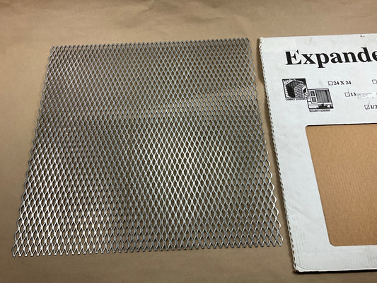 Forney 49614 - 24'' X 24'' - 13 Gauge Steel Expanded Metal - 1/2'' O/C Spacing
