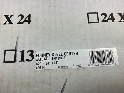 Forney 49614 - 24'' X 24'' - 13 Gauge Steel Expanded Metal - 1/2'' O/C Spacing