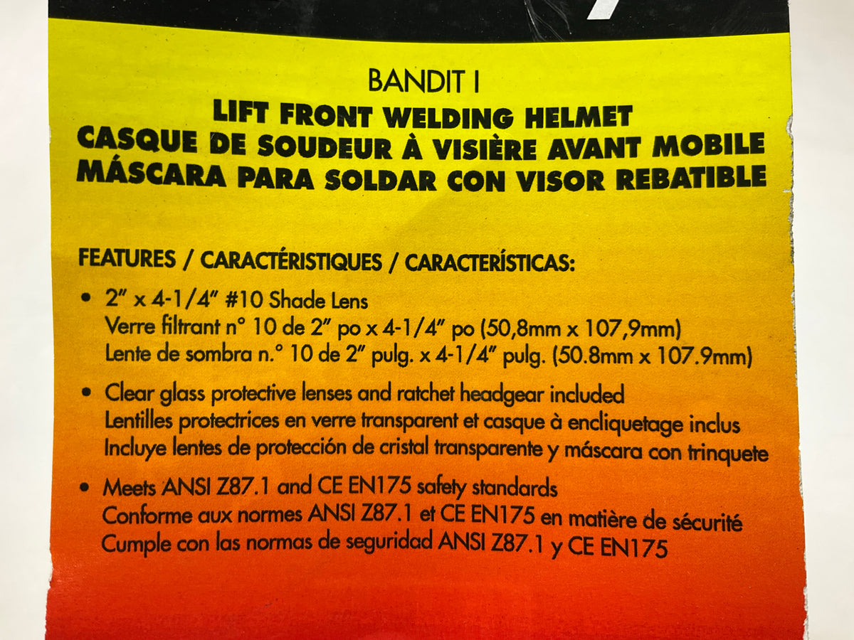 Forney 55666 Lift Front Welding Helmet 2'' X 4-1/4'' #10 Shade Lens