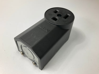 Forney 58402 Plastic Wall Receptacle, 220-Volt, 50 Amp, Nema 6-50