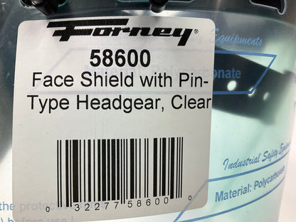Forney 58600 Clear Face Shield With Pin-Type Headgear
