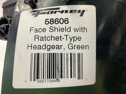 Forney 58606 Face Shield With Ratchet-Type Headgear, Green