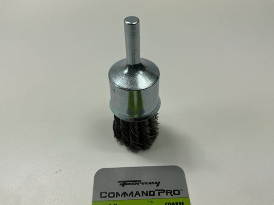 Forney 60002 Command PRO End Brush, Knotted, 1 In X .020 In X 1/4 In Shank