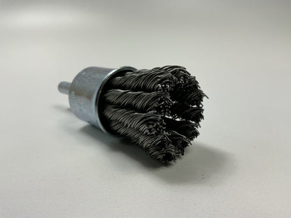 Forney 60002 Command PRO End Brush, Knotted, 1 In X .020 In X 1/4 In Shank