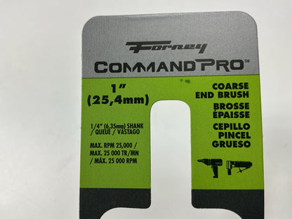 Forney 60002 Command PRO End Brush, Knotted, 1 In X .020 In X 1/4 In Shank