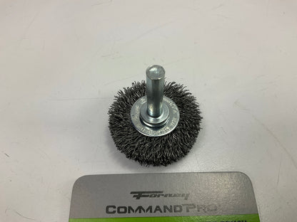 Forney 60013 Command PRO Wire Wheel, Crimped, 1-1/2 In X .014 In X 1/4 In Shank