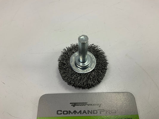 Forney 60013 Command PRO Wire Wheel, Crimped, 1-1/2 In X .014 In X 1/4 In Shank