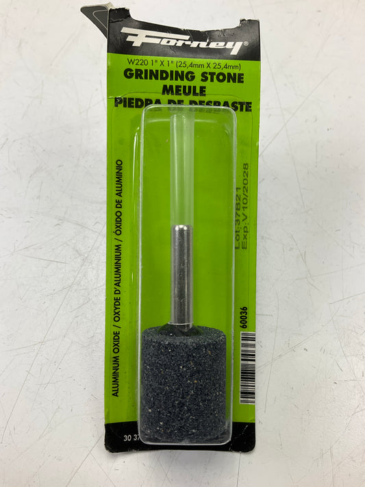 Forney 60036 Cylindrical Grinding Stone, 1'' X 1'', Aluminum Oxide 60 Grit, 1/4''