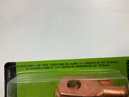 Forney 60096 - 3/8'' Stud Copper Battery Terminal For Cable #1/0 - Pack Of 2