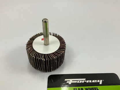 Forney 60185 Flap Wheel 1/4'' Shank Mounted 2 In X 1 In 80 Grit, Aggressive Clean