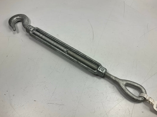 Forney 61322 Turnbuckle, 3/8 In X 6 In, Hook And Eye Galvanized