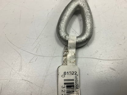 Forney 61322 Turnbuckle, 3/8 In X 6 In, Hook And Eye Galvanized