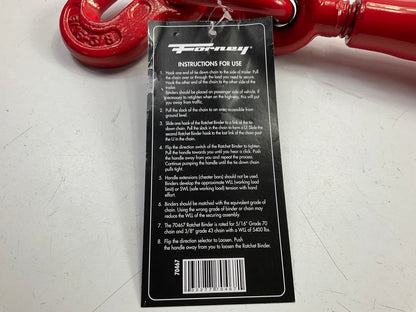 Forney 70467 Ratchet Chain Binder 5/16'' To 3/8'' Red 5400 Lbs Working Load